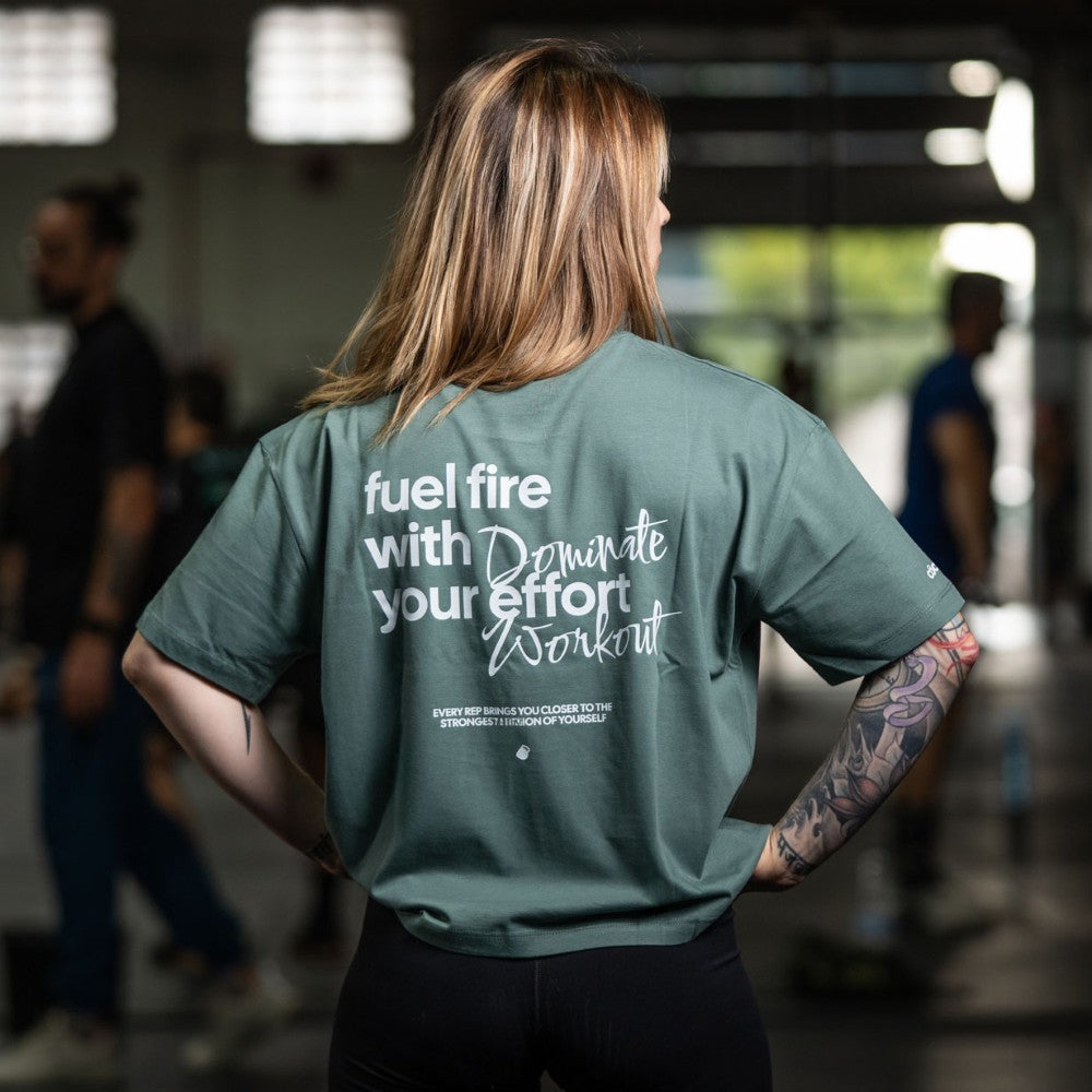 Cocowod ropa crosstraining Camiseta Mujer modelo Dominate Workout | Cropped Tee