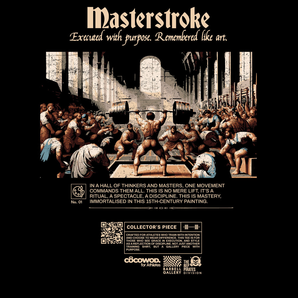 Cocowod ropa crosstraining Camiseta Unisex modelo Masterstroke | Oversized