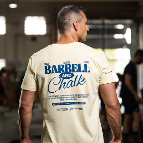 Cocowod ropa crosstraining Camiseta Hombre modelo Barbell & Chalk | T-Shirt