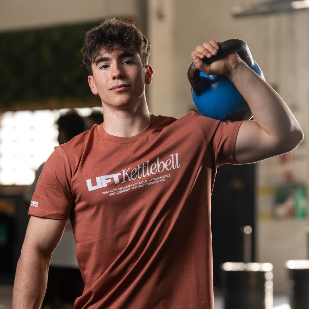 Cocowod ropa crosstraining Camiseta Hombre modelo Lift Kettlebell | T-Shirt