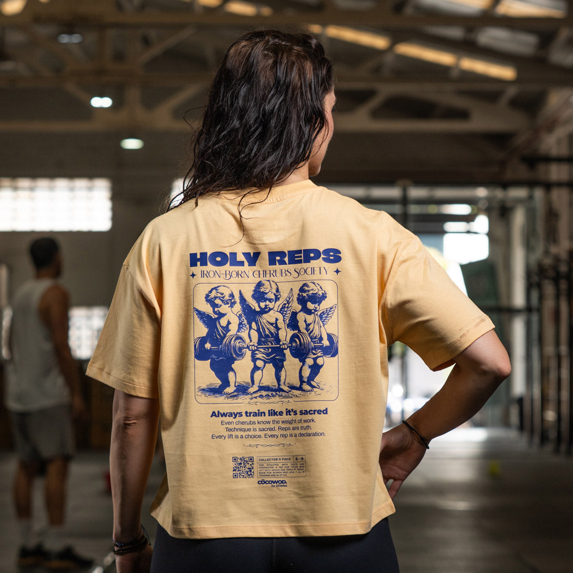 Cocowod ropa crosstraining Camiseta Mujer modelo Holy Reps | Cropped Tee