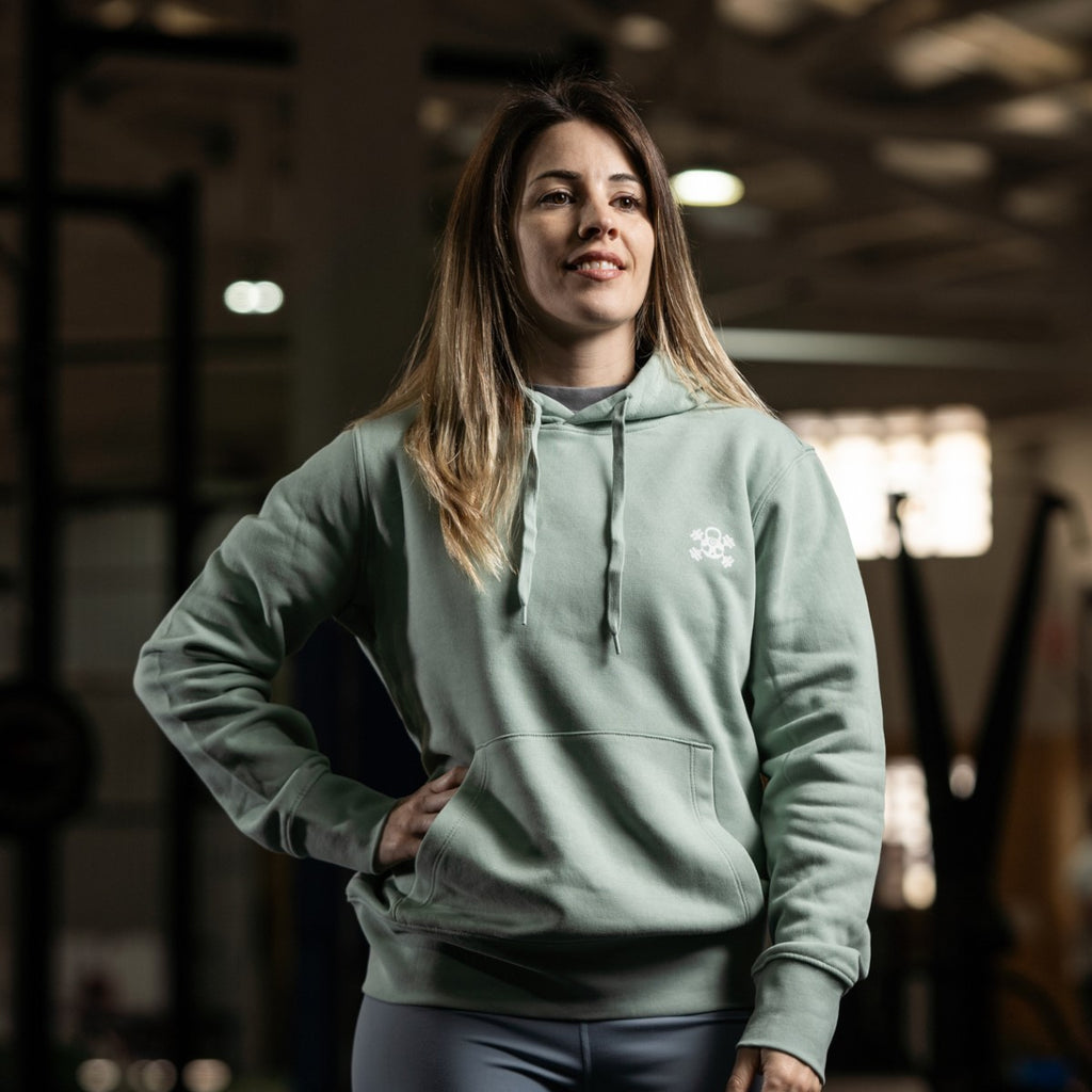 sudadera hoodie capucha cremallera oversized mujer algodón crosstraining ropa cocowod atleta