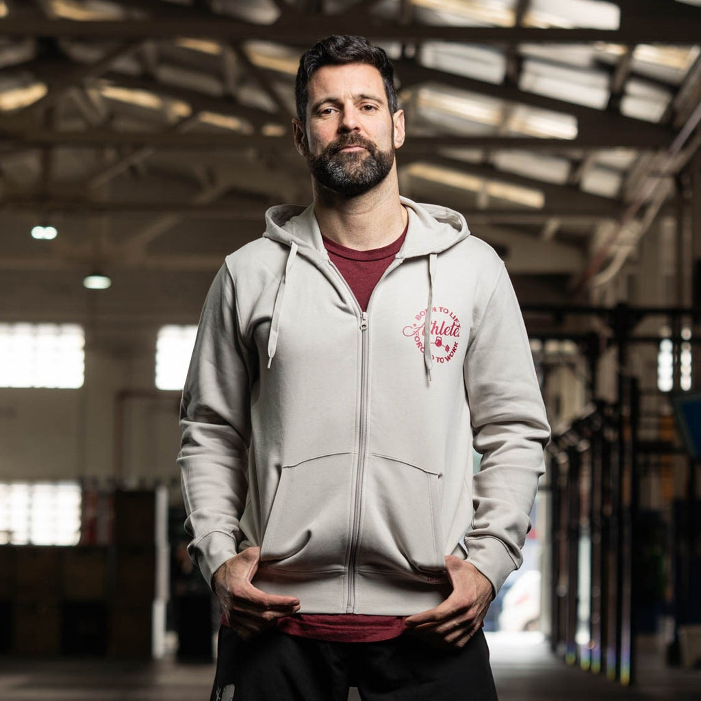 sudadera hoodie capucha cremallera oversized hombre algodón crosstraining ropa cocowod atleta